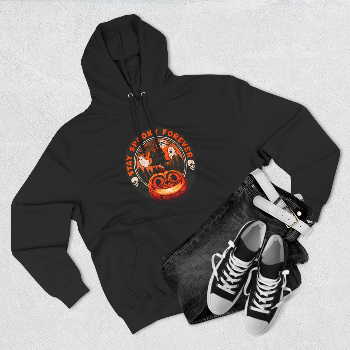Stay Spooky ForeverThree-Panel Fleece Hoodie