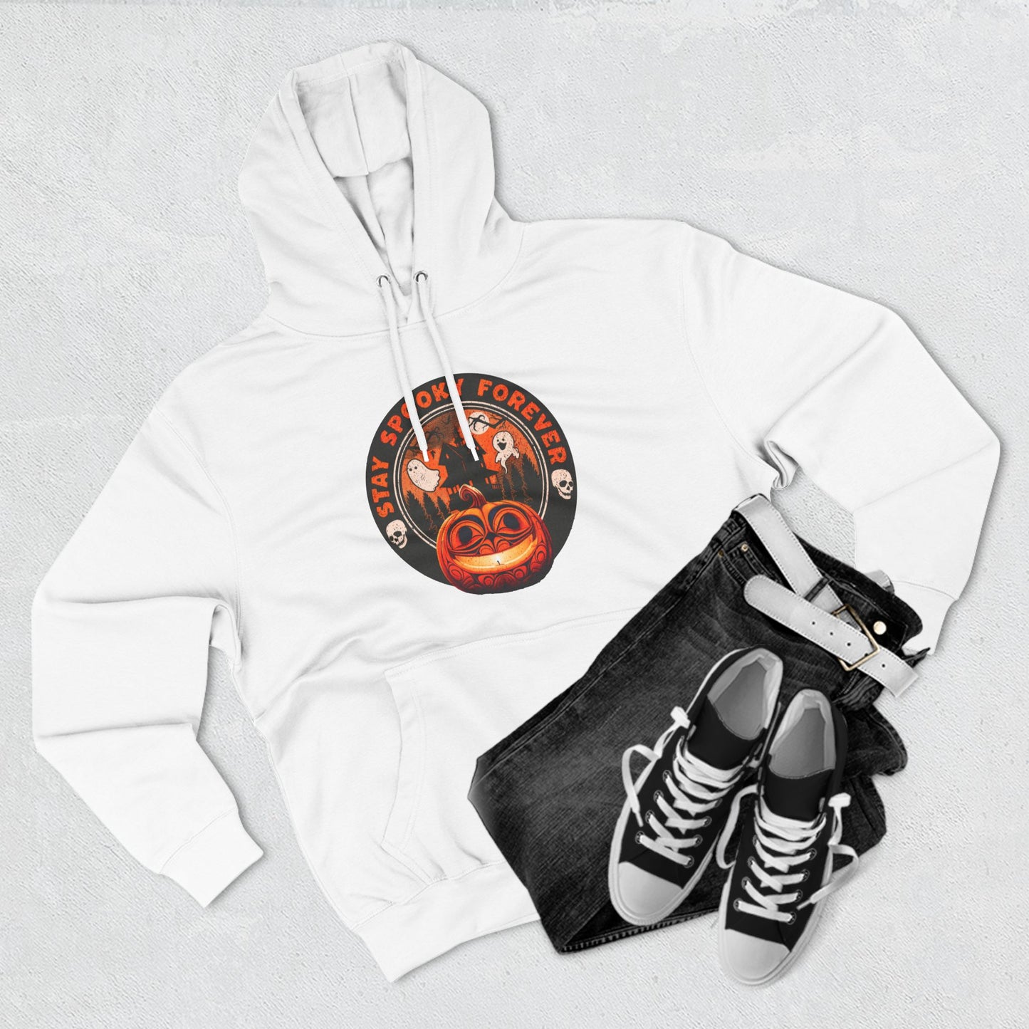 Stay Spooky ForeverThree-Panel Fleece Hoodie