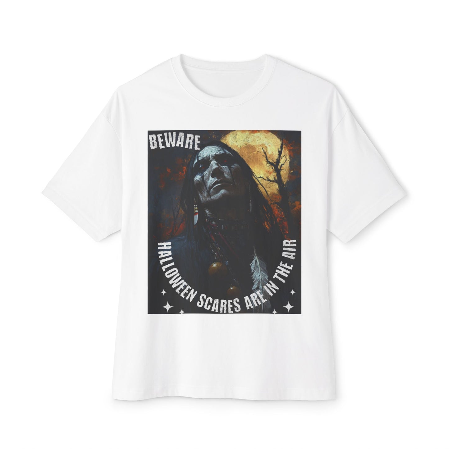 Beware Halloween Scares Are In The Air Unisex Oversized Boxy Tee