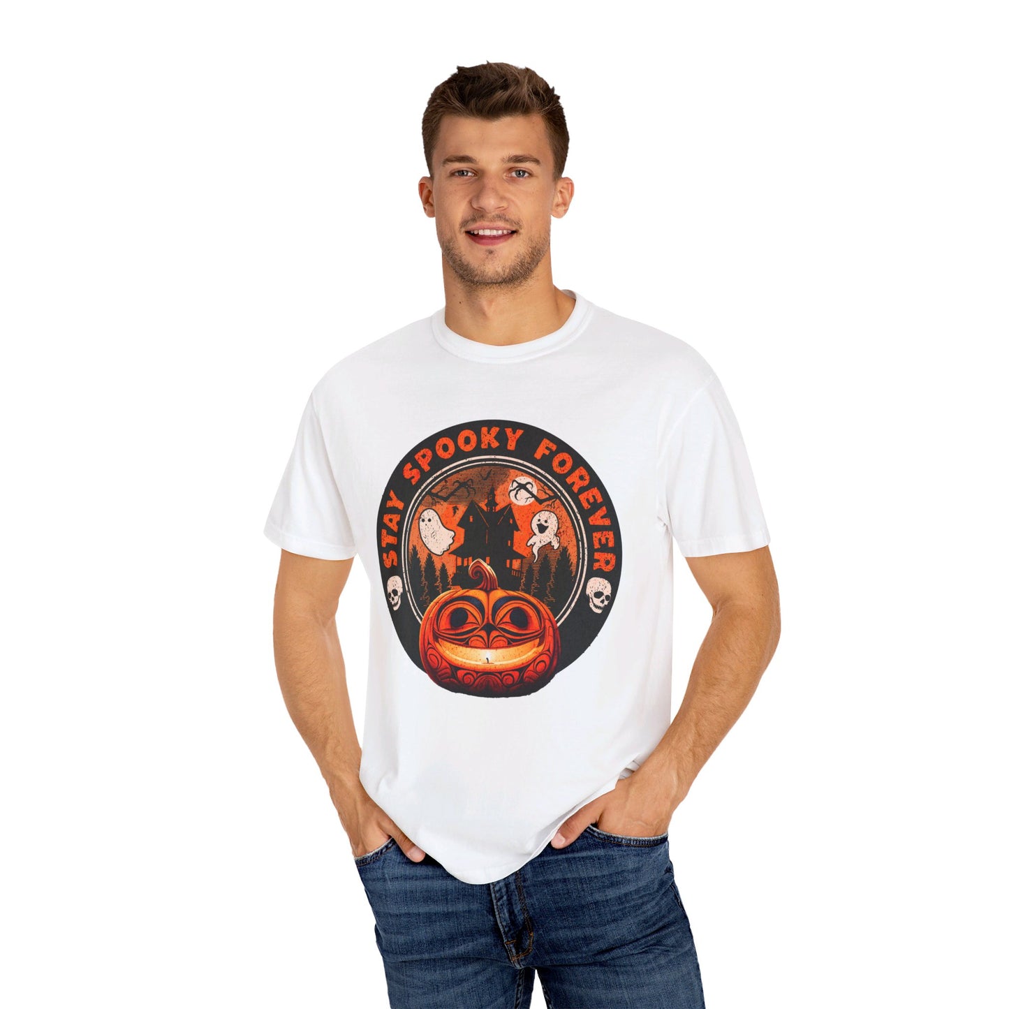 Unisex Garment-Dyed Stay Spooky Forever Tee