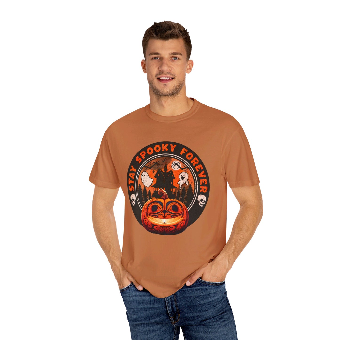 Unisex Garment-Dyed Stay Spooky Forever Tee