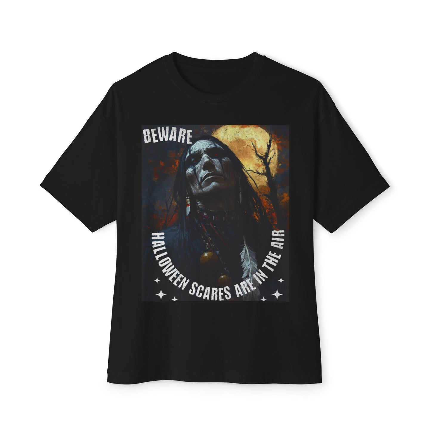 Beware Halloween Scares Are In The Air Unisex Oversized Boxy Tee
