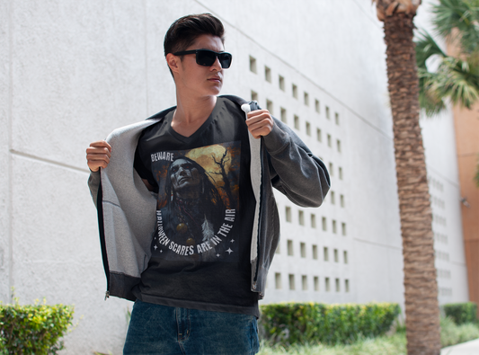 Beware Halloween Scares Are In The Air Unisex Oversized Boxy Tee